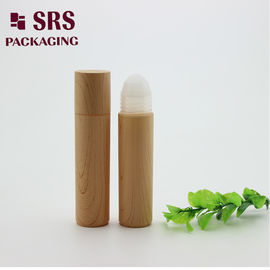 Garrafa de plástico RPP-30ml com bola de plástico e tampa de plástico impressa em rolos de madeira personalizados na garrafa