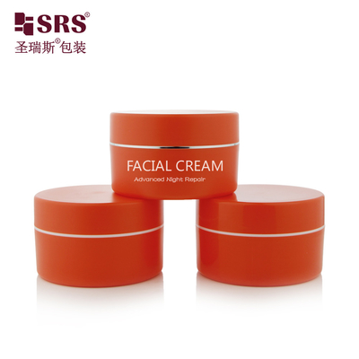 SRSJK 100g 150g Vazio Plastic PP Creme Jar Container Dupla Parede Brilhante Matte Em Molde Cor Personalizada Disponível