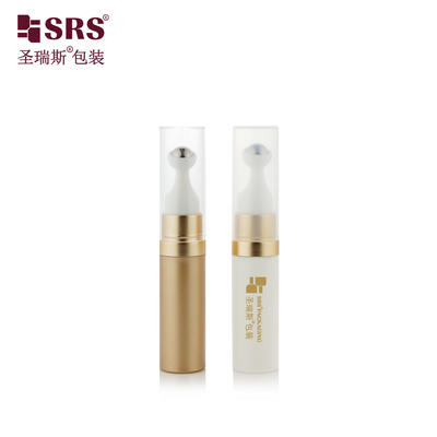 A0035 Tamanho de viagem Bonito PP redondo PCR Material reciclado sem ar Rolo em frasco de gel Roller bola de massagem de aço