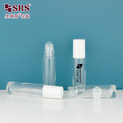 BLPM-10ML Rolo de vidro de molde transparente na garrafa para massagem de óleo de unhas sem aplicador de vazamento