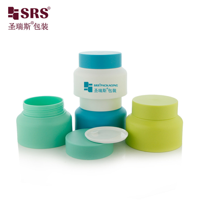 SRST-80g 100g PP PCR Pintura reciclada Decoração Cosmética Creme Jar Container Embalagem