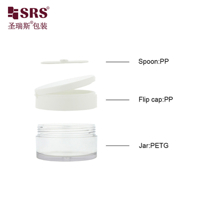 PETG003 Vazio Branco Injeção Cor Pessoal 100g 120g 150g 200g 250g Flip Cap Jar de Plástico Com Amostragens Gratuitas Em Cor de estoque