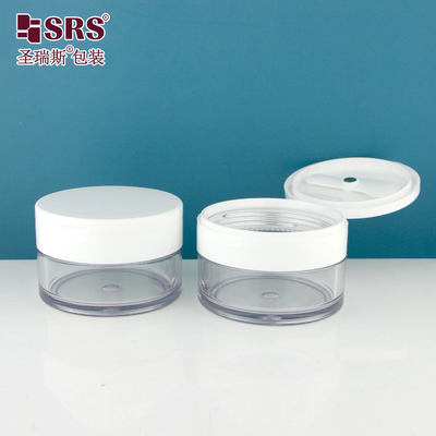 PETG003 PETG Material Flip Cap Jar de plástico personalização recipiente transparente claro para esfregar o corpo