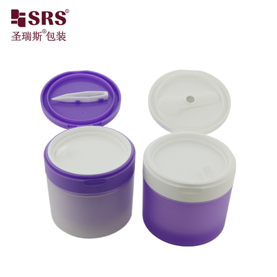 SRS1 120g 150g PP PCR reciclado Eco-friendly Plastic Hair Gel Body Cream Jar Container Embalagem com pinça