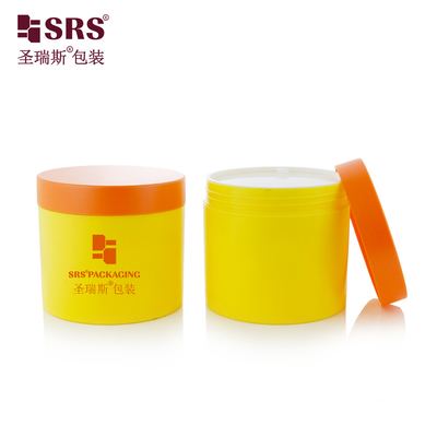 SRSQ 400g Superfície vazia brilhante PP PCR Material reciclado com certificado recipiente de frasco de creme corporal Customize cor disponível