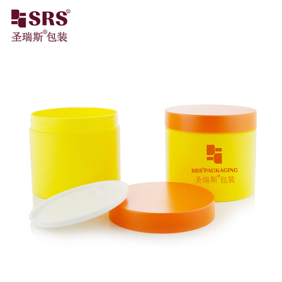 SRS 400g Grande Tamanho Parede única Máscara Facial Brilhante Creme PP Jar Decoração Pintura PCR Container Embalagem