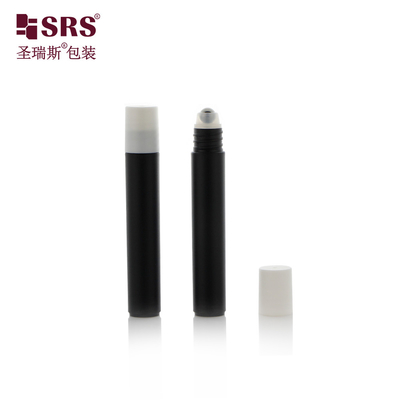 RPP-8ml Black Frosted Injection Customization Roller Bottle for Massage Eye Gel Plastic Injection Applicator Embalagem