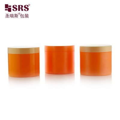 SRSQ 400g Pintura de cor personalizada plástico PP Creme frasco de esfregão corporal PCR Material reciclado Matte Logotipo de impressão acabado disponível