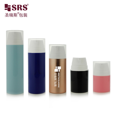 PA606 Pintura Frosted Matte Finished Metalized Hot Stamping Ring PP PCR Eco-friendly PP PCR Airless Bottle For Day Cream Pacotes para cuidados com a pele