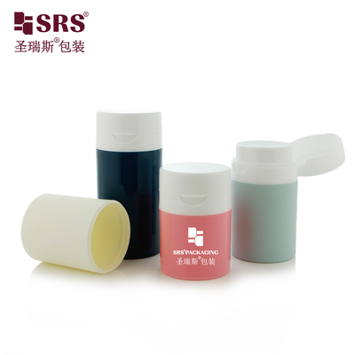 PA607 Injeção Single Wall Glossy Matte Finished Custom Color PP Airless Bottle With Flip Cap Para Loção Cosmética Serum