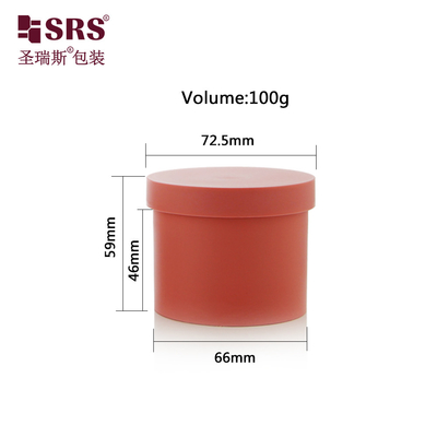 SRSG2 100g Matt Vazio PP acabado PCR Reciclado Plastic Creme Jar Para Body Scrub Cores personalizadas Com Logotipo Impresso