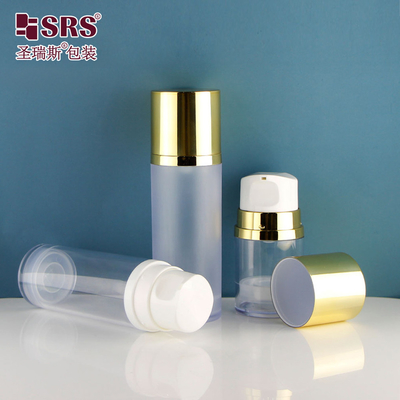 A0215 50ML 120ML 150ML plástico vazio elegante durável AS vácuo garrafa de loção sem ar perfeito para uso interno e externo