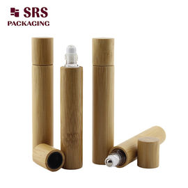 15 ml de vidro de óleo de oliva em rolos de bambu de verdade sem fugas