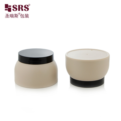 SRSP1 50g 100g Injeção Personalização Cor Plástico PP Dupla Parede Cone Forma Jar Container Para Creme corporal