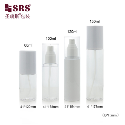 24/410 PET PCR Certificado PET Plástico Vazio Personalização Cor Loção Branca Botelha Para Fundação Serum Facial Gel