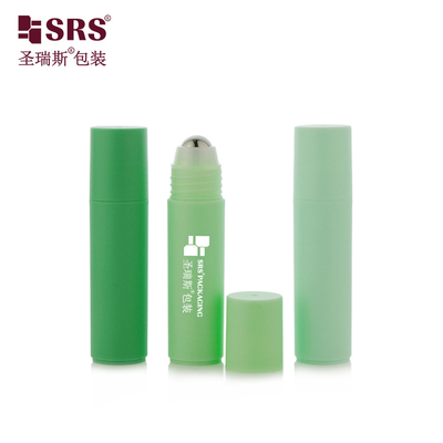 RPPF 20ml Plano de Plástico Matte Superfície Finalizada PP PCR Injeção Custom Color Green Roll On Bottle For Antiperspirant Gel