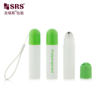 RPPF 20ml impressão de tela de seda plástico portátil de tamanho de viagem antitranspirante gel desodorante garrafa de rolos planos com tampa de domo