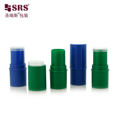 D051 6g Material ABS de plástico congelado de forma redonda recipiente de bastão tubo de enchimento superior frasco de bálsamo labial