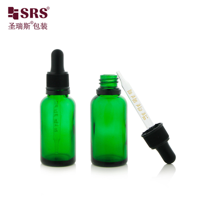 D003-1 Garrafa de vidro verde brilhante com tampa à prova de adulteração para fragrância sem vazamento