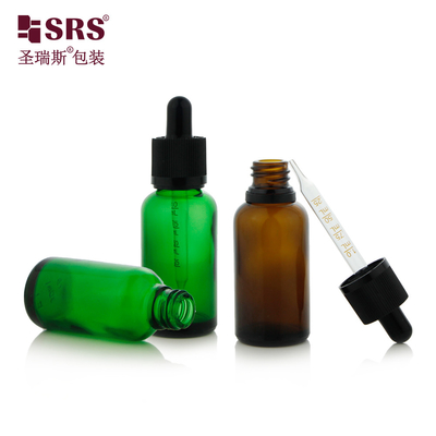 D006 TE Probabilidade de adulteração CRC Carapaça resistente a crianças Garrafa de vidro Com tampa de goteiro 5ml 10ml 15ml 20ml 30ml 50ml 100ml