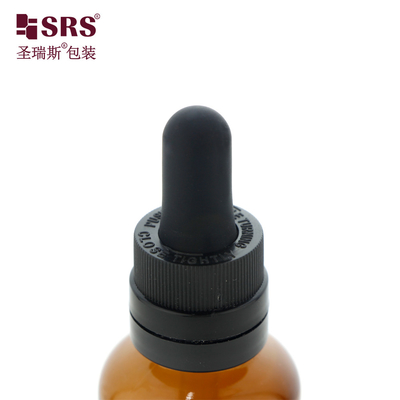 D007 5 ml 10 ml 15 ml 30 ml 50 ml garrafa de vidro de âmbar de 100 ml com volume impresso para embalagem de óleos essenciais