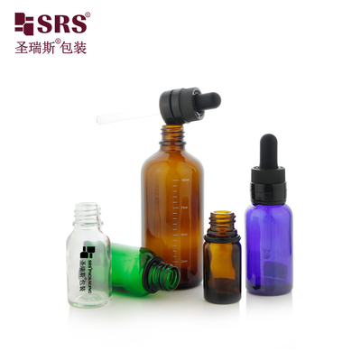 D008 Garrafas de molde de vidro verde marrom Luxo e função para o seu cabelo Essence com tampas anti-alteração CRC