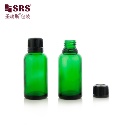 G003 Garrafas de vidro transparentes de alta qualidade com tampas fiáveis e à prova de adulteração com revestimento em PE para óleos essenciais de qualidade superior