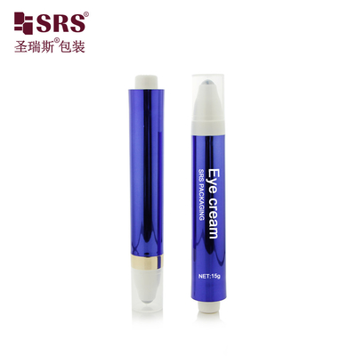 AY 10ML 15ML Reciclado de plástico de bomba Dispensando Design de bola de rolos Equipado de garrafa para círculo escuro Reduzir creme de olhos