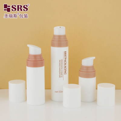 PA0204 15ml 30ml 50ml Injeção Pink Pump Personalização PP PCR Material reciclado Glossless Airless Bottle For Facial Cream