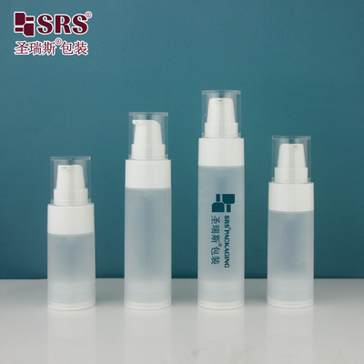 PA0217 Gloss Matte In Mold Customize Plastic PP Airless Pump Lotion Bottle For Skincare Facial Cleanser Gel
