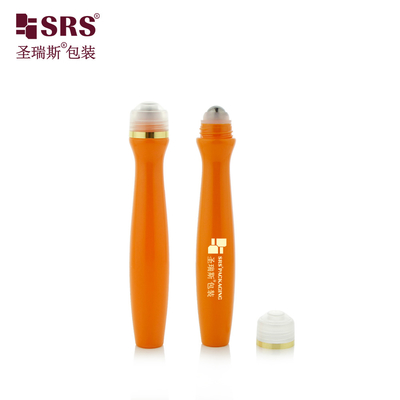 SRS8447-15ML Injeção sopro personalizar cor plástico brilhante PETG garrafa com bola de aço para o cabelo essência soro