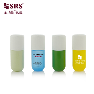 RPPA1-50ML Fundo redondo PP Material ecológico PCR Desodorante Botão de bola de rolos para antitranspirante