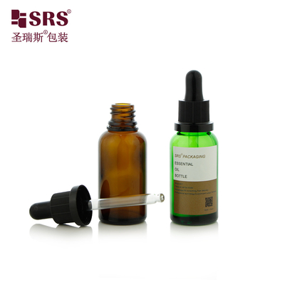 D011 TE Capuz de goteador à prova de adulteração para frasco de vidro Óleo para olhos Embalagem de embalagem personalizada Cosméticos