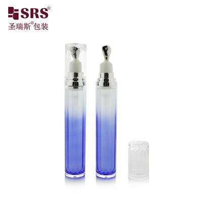LR001-15ML LR001 15ML Serum para os Olhos Obra-prima Garrafa Acrílica de Dupla Camada Cores sob medida Aplicador de Cabeça de Zinco