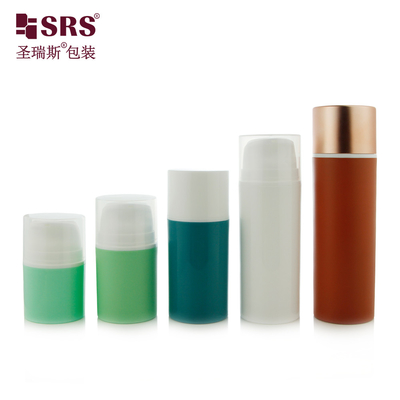 PA609 30 ml 50 ml Loção de limpeza para cuidados com a pele Loção Gel Fundação PP Botão sem ar com Snap On Pump Sem fugas