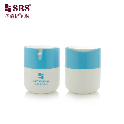PA001 50ml Máscara Facial de Creme de Luxo Fofa Pote de Bomba Airless PP Plástico Vazio Recipiente de Colarinho Personalizado