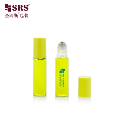 PET-10ML PET de plástico superfície clara e brilhante em rolos na garrafa aplicador recipiente embalagem com massagem de bola de aço