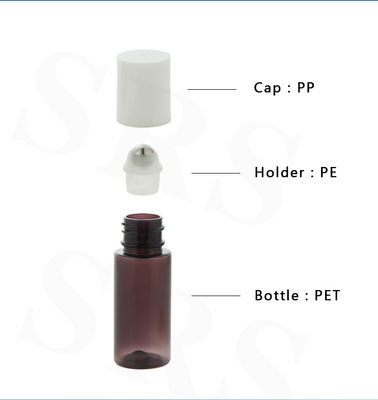 PET 10ml ~ 170ml Plastic PCR Roll On Bottle Transparente Customize Color Roller Ball Bottle Sem fugas Para os Olhos Serum Gel Desodorante