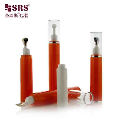 AY007 10ML 15ML  Embalagem de frasco aplicador de metal com esfera de rolo de plástico AS Airless Cor personalizada