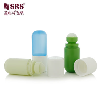 RPPA1-50ML Frasco de rolo de plástico PP com fundo redondo para embalagem de antitranspirante CRC