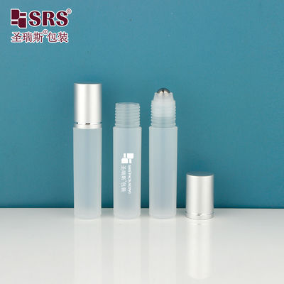 RPA-10ML Garrafa redonda de PP transparente e transparente com bola de metal de massagem