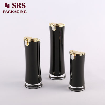 Fabricante chinês de cosméticos de forma especial frascos pretos para cuidados com a pele