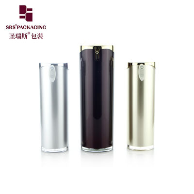 Botão de loção de beleza e novo cilindro de cor com bomba vazia