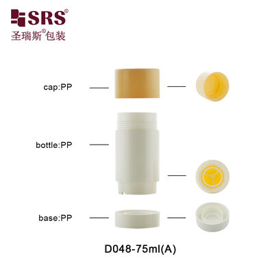 D048 Eco-Conscious Twist Up Cosmetic Stick Containers (15-90ml) Post Consumer Recycled Bottom Loaded for Deodorants