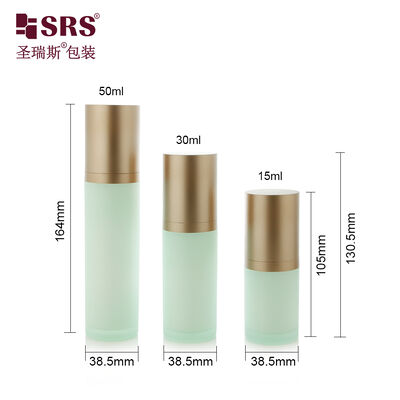 SRS-RS 15ml 30ml 50ml Vazio Luxury High End Loção Acrílica Bottle Pump Cosmetic Serum Embalagem Varejo