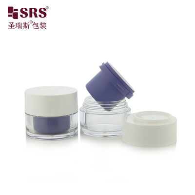 SRSJQ 50g PET de parede dupla de parede grossa frasco substituível de plástico para gel de creme facial atacado