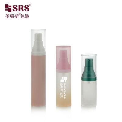 PA029 15ml 30ml 50ml Frasco Airless Fosco Translúcido de PP Vazio com Bomba Pulverizadora de Loção
