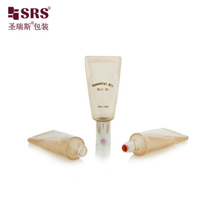 GB3 10ML Tubo de luxo Design único Vidro transparente Pintado em cores personalizadas Rolo em bola de aço Botella para óleo de perfumes