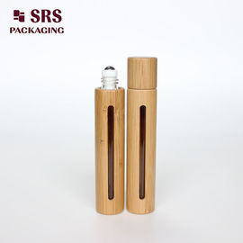 10 ml de óleo essencial de luxo em frasco de rolos, frasco de líquido de bambu