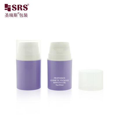 Garrafa a vácuo sem ar PCR ecológica com design de boca grande, embalagem cosmética recarregável